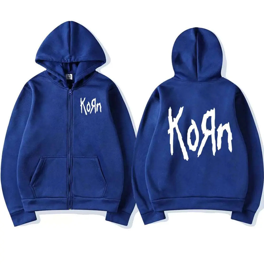 Korn Hoodie-Jacke – Trendige Musikliebe