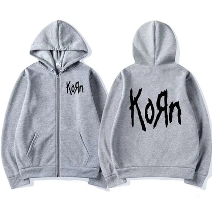 Korn Hoodie-Jacke – Trendige Musikliebe