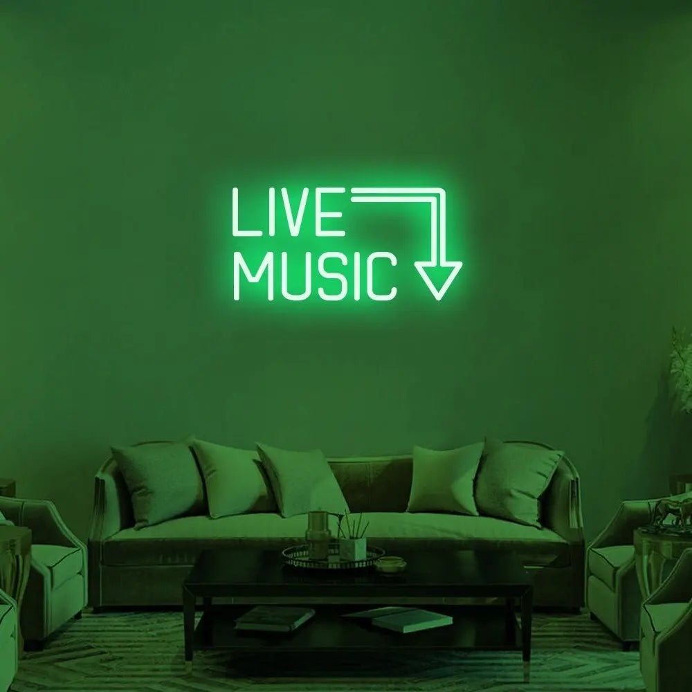 Live Music Neonlicht - Mukker Gifts Shop