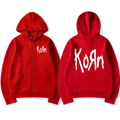 Korn Hoodie-Jacke – Trendige Musikliebe Mukker Gifts Shop