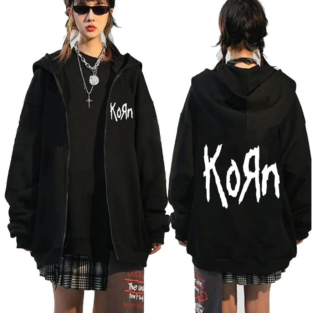 Korn Hoodie-Jacke – Trendige Musikliebe Mukker Gifts Shop